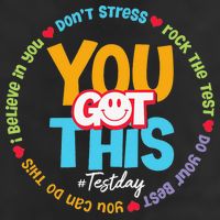 Test Day Rock The Test Teacher Testing Day You Got This Garment-Dyed Fleece Hoodie