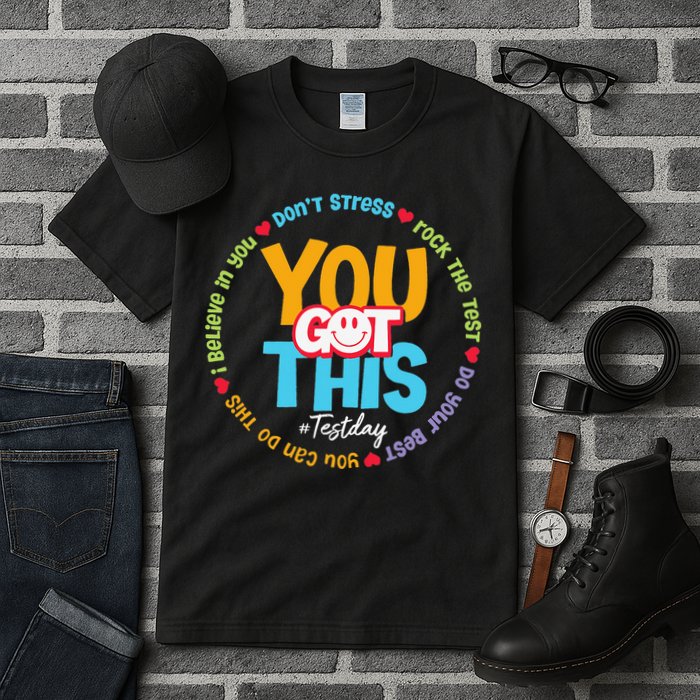 Test Day Rock The Test Teacher Testing Day You Got This Tall T-Shirt