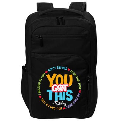 Test Day Rock The Test Teacher Testing Day You Got This Impact Tech Backpack