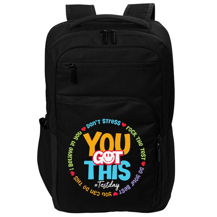 Test Day Rock The Test Teacher Testing Day You Got This Impact Tech Backpack