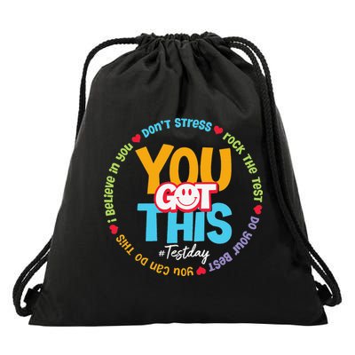 Test Day Rock The Test Teacher Testing Day You Got This Drawstring Bag