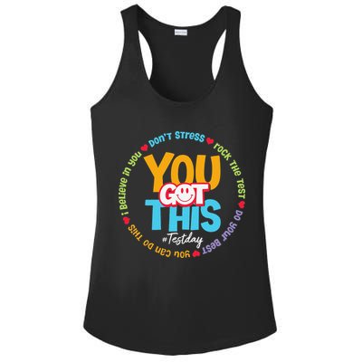Test Day Rock The Test Teacher Testing Day You Got This Ladies PosiCharge Competitor Racerback Tank