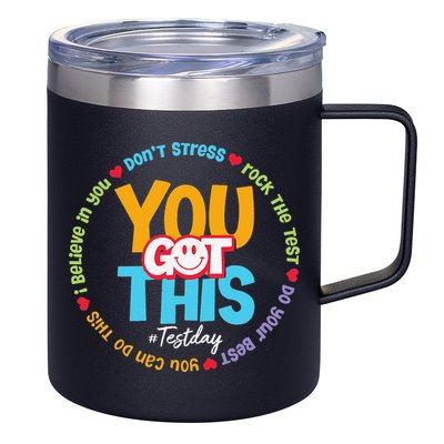Test Day Rock The Test Teacher Testing Day You Got This 12oz Stainless Steel Coffee Mug