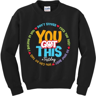 Test Day Rock The Test Teacher Testing Day You Got This Kids Sweatshirt
