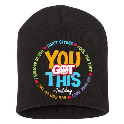 Test Day Rock The Test Teacher Testing Day You Got This Short Acrylic Beanie