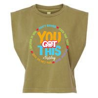 Test Day Rock The Test Teacher Testing Day You Got This Garment-Dyed Women's Muscle Tee