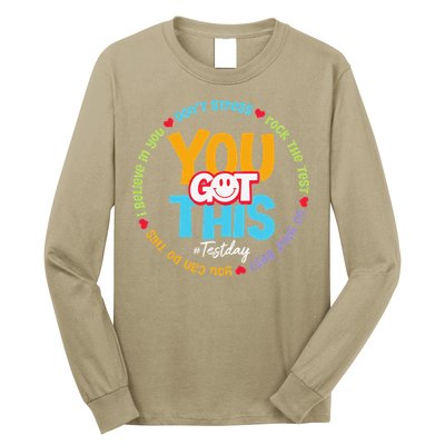 Test Day Rock The Test Teacher Testing Day You Got This Long Sleeve Shirt