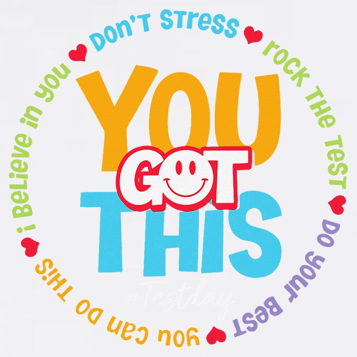 Test Day Rock The Test Teacher Testing Day You Got This Garment-Dyed Sweatshirt