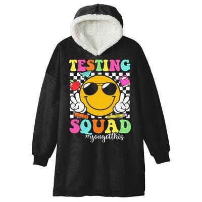 Test Day Rock The Test Teacher Testing Day You Got This Hooded Wearable Blanket