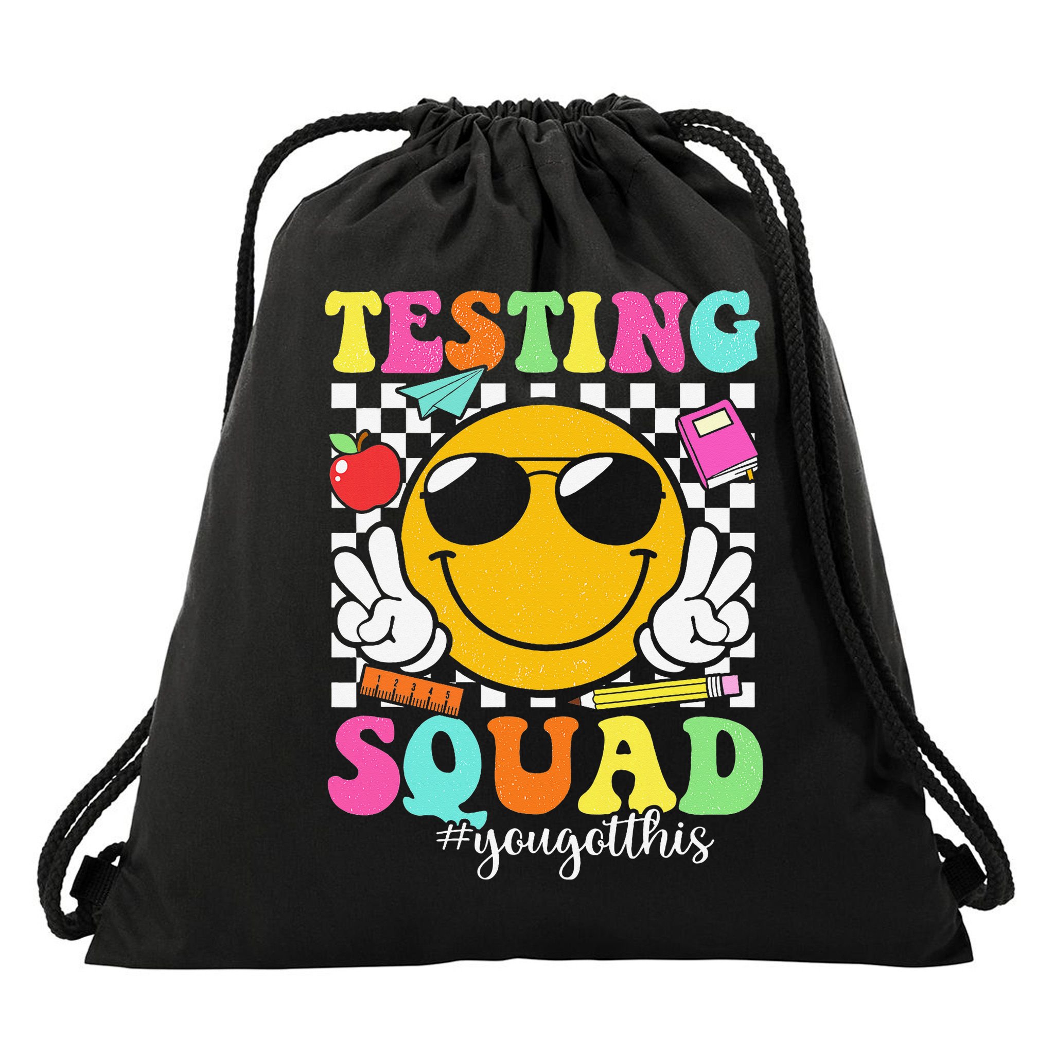 Test Day Rock The Test Teacher Testing Day You Got This Drawstring Bag