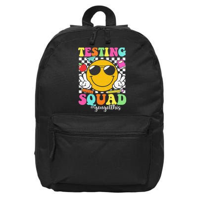 Test Day Rock The Test Teacher Testing Day You Got This 16 in Basic Backpack