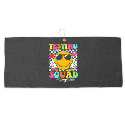 Test Day Rock The Test Teacher Testing Day You Got This Large Microfiber Waffle Golf Towel
