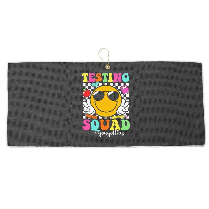 Test Day Rock The Test Teacher Testing Day You Got This Large Microfiber Waffle Golf Towel