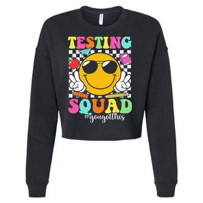 Test Day Rock The Test Teacher Testing Day You Got This Cropped Pullover Crew
