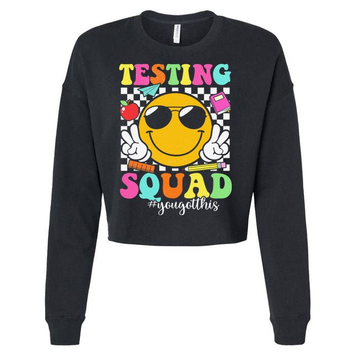 Test Day Rock The Test Teacher Testing Day You Got This Cropped Pullover Crew