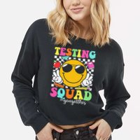 Test Day Rock The Test Teacher Testing Day You Got This Cropped Pullover Crew