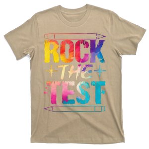 Tie Dye Rock The Test Happy Testing Day Teacher Appreciation T-Shirt