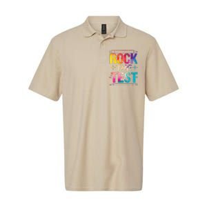 Tie Dye Rock The Test Happy Testing Day Teacher Appreciation Softstyle Adult Sport Polo