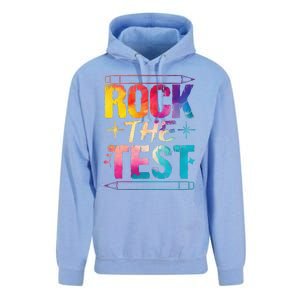 Tie Dye Rock The Test Happy Testing Day Teacher Appreciation Unisex Surf Hoodie