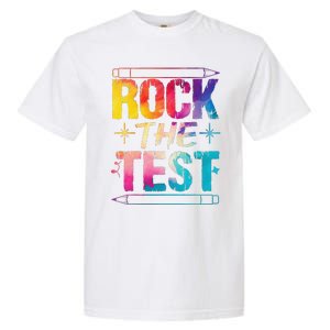 Tie Dye Rock The Test Happy Testing Day Teacher Appreciation Garment-Dyed Heavyweight T-Shirt