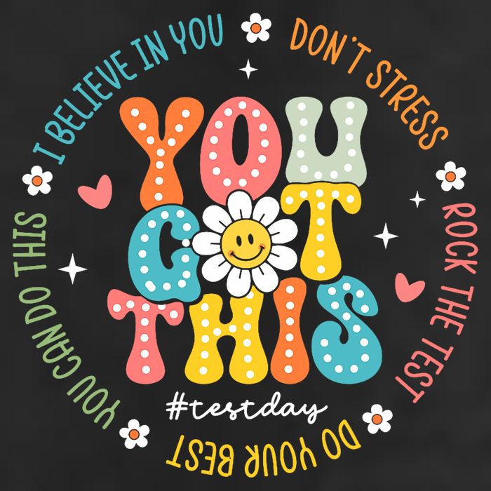 Test Day Rock The Test Teacher Testing Day You Got This Garment-Dyed Fleece Hoodie