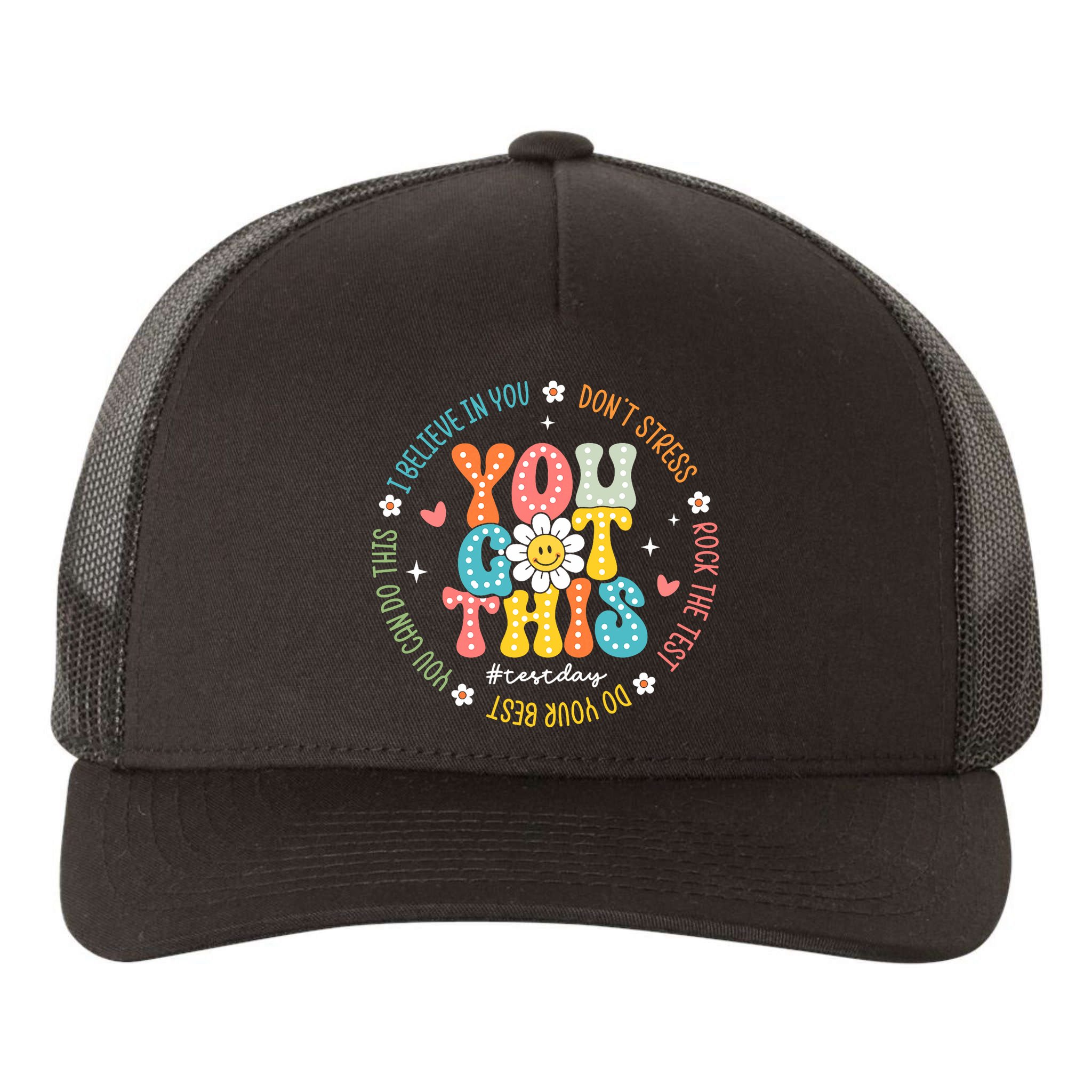Test Day Rock The Test Teacher Testing Day You Got This Yupoong Adult 5-Panel Trucker Hat