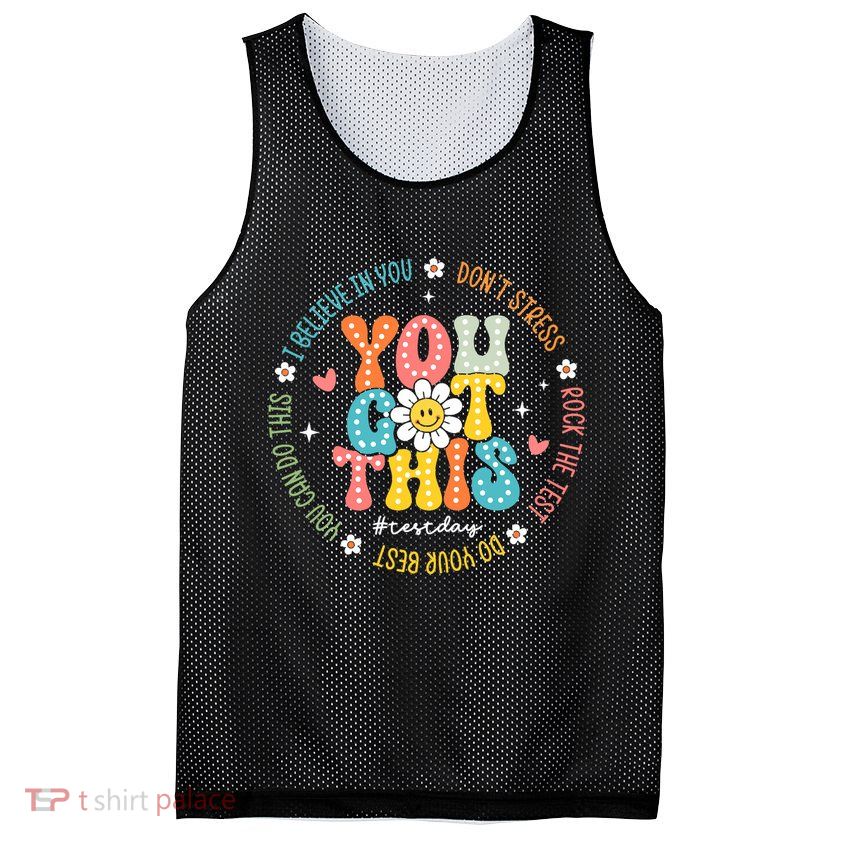 Test Day Rock The Test Teacher Testing Day You Got This Mesh Reversible Basketball Jersey Tank
