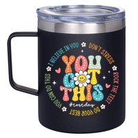Test Day Rock The Test Teacher Testing Day You Got This 12oz Stainless Steel Coffee Mug