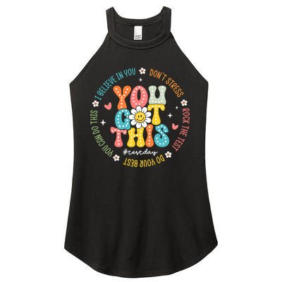Test Day Rock The Test Teacher Testing Day You Got This Women's Perfect Tri Rocker Tank