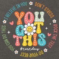 Test Day Rock The Test Teacher Testing Day You Got This Cotton Canvas Backpack