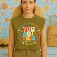 Test Day Rock The Test Teacher Testing Day You Got This Garment-Dyed Women's Muscle Tee