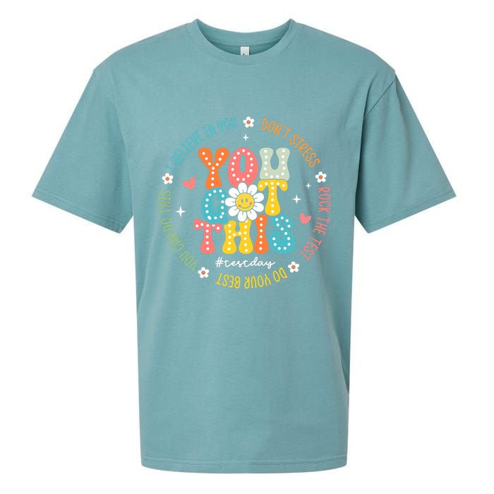 Test Day Rock The Test Teacher Testing Day You Got This Sueded Cloud Jersey T-Shirt