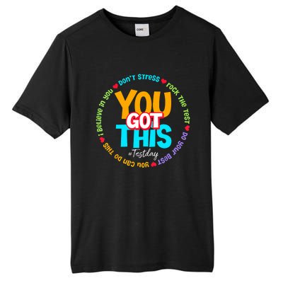 Test Day Rock The Test Teacher Testing Day You Got This Tall Fusion ChromaSoft Performance T-Shirt