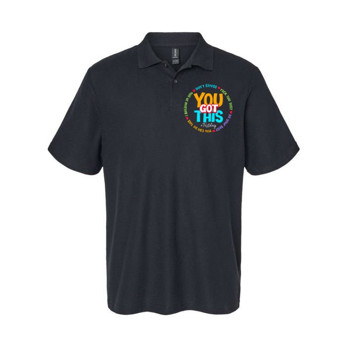 Test Day Rock The Test Teacher Testing Day You Got This Softstyle Adult Sport Polo