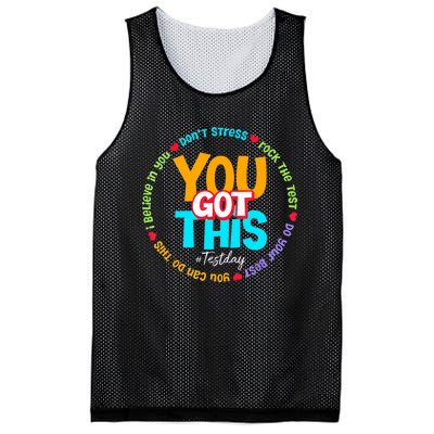 Test Day Rock The Test Teacher Testing Day You Got This Mesh Reversible Basketball Jersey Tank