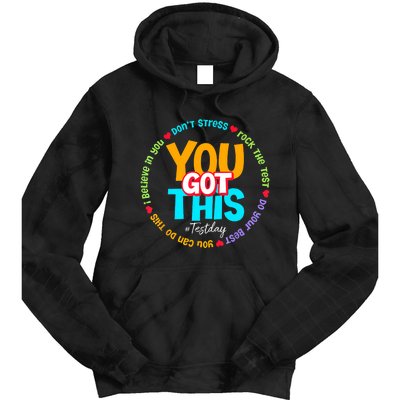 Test Day Rock The Test Teacher Testing Day You Got This Tie Dye Hoodie