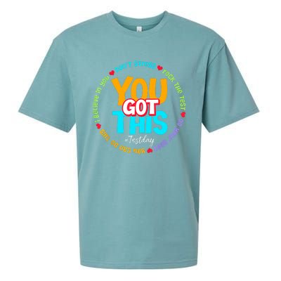 Test Day Rock The Test Teacher Testing Day You Got This Sueded Cloud Jersey T-Shirt