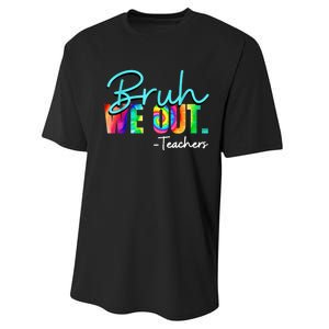 Tie Dye Ruh We Out Teachers Gift Performance Sprint T-Shirt