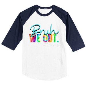 Tie Dye Ruh We Out Teachers Gift Baseball Sleeve Shirt