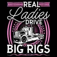 Truck Driver Real Ladies Drive Big Rigs Trucker Great Gift Drawstring Bag