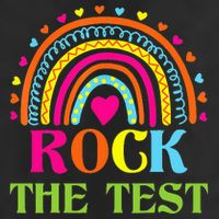 Test Day Rock The Test Teacher Day Rainbow Teacher Adult Drive Performance Visor