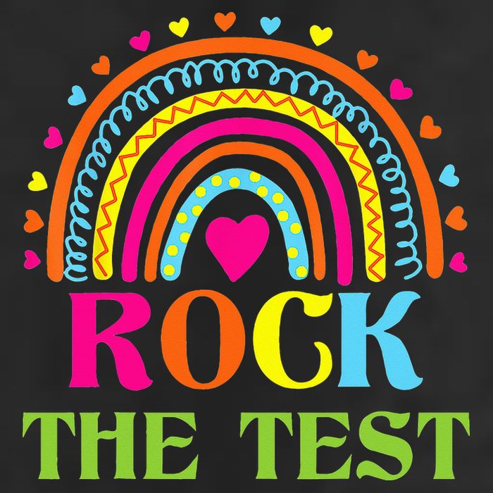 Test Day Rock The Test Teacher Day Rainbow Teacher Adult Drive Performance Visor