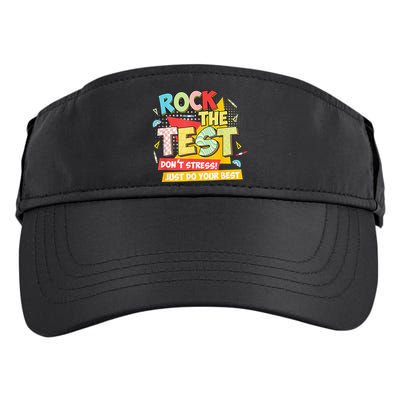 Test Day Rock The Test Dont Stress Do Your Best Teacher Adult Drive Performance Visor