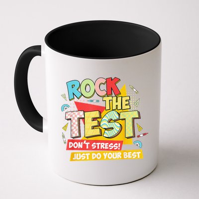 Test Day Rock The Test Dont Stress Do Your Best Teacher Mug