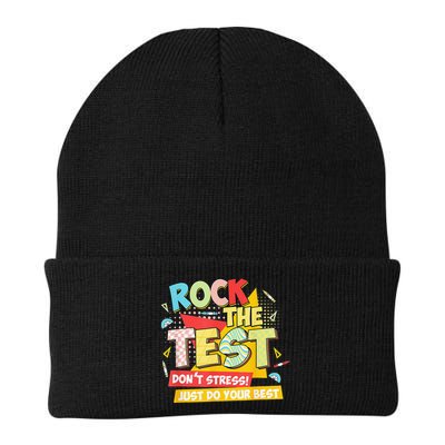 Test Day Rock The Test Dont Stress Do Your Best Teacher Beanie