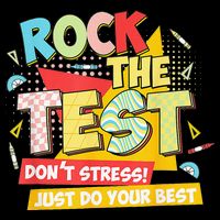 Test Day Rock The Test Dont Stress Do Your Best Teacher 16 in Basic Backpack