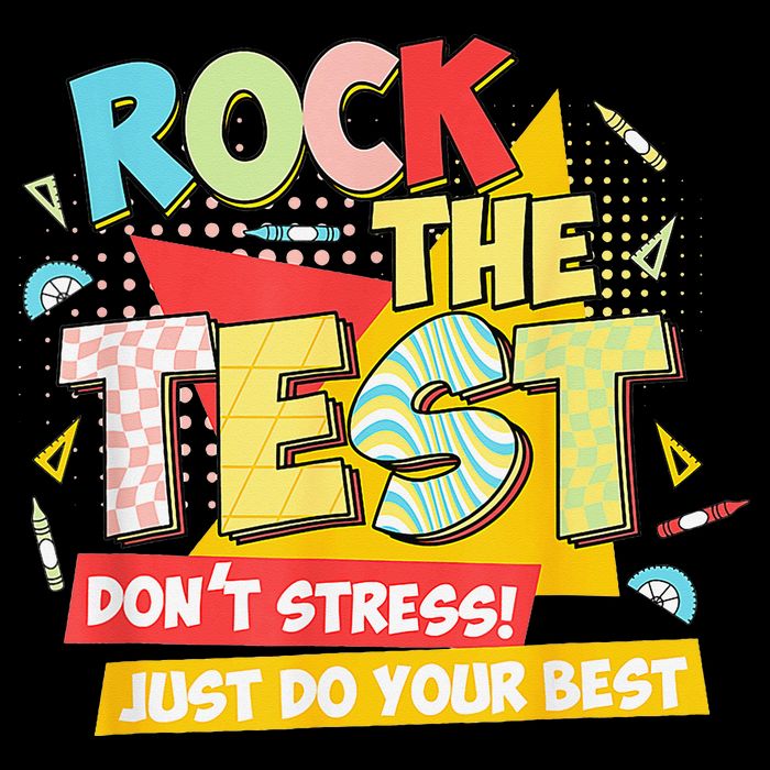 Test Day Rock The Test Dont Stress Do Your Best Teacher 16 in Basic Backpack