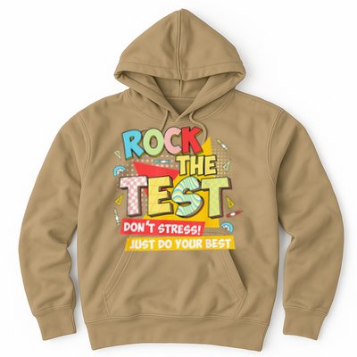 Test Day Rock The Test Dont Stress Do Your Best Teacher Hoodie