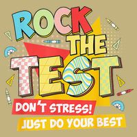 Test Day Rock The Test Dont Stress Do Your Best Teacher Button
