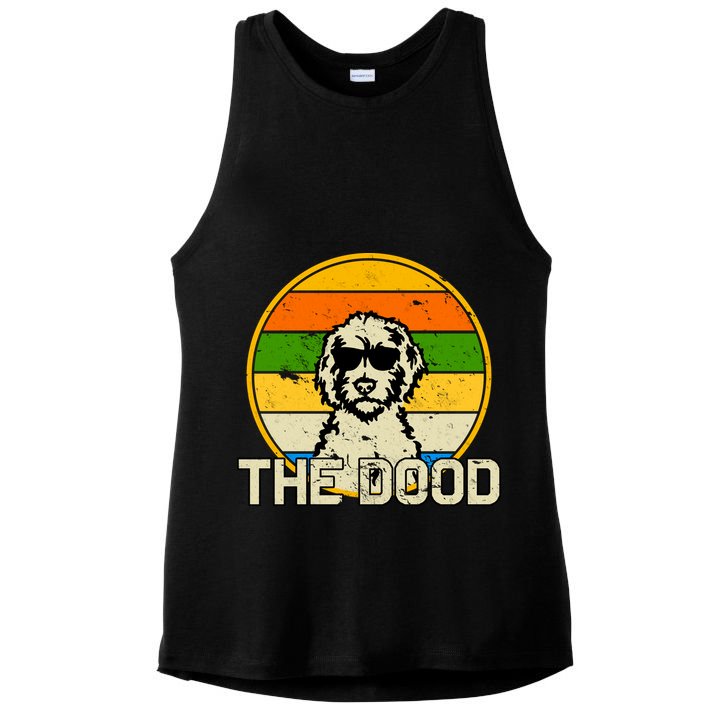 The Dood Retro Dog Ladies PosiCharge Tri-Blend Wicking Tank